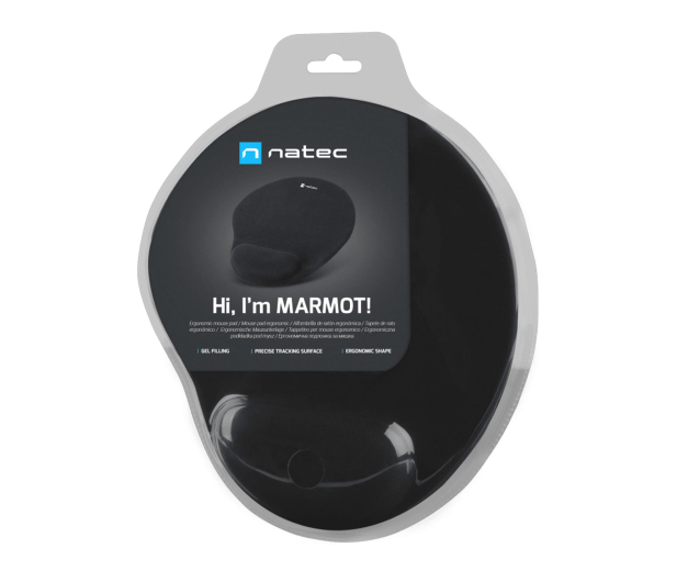 Natec PODKŁADKA POD MYSZ MARMOT CZARNA ŻELOWA - 1470198 - zdjęcie 4